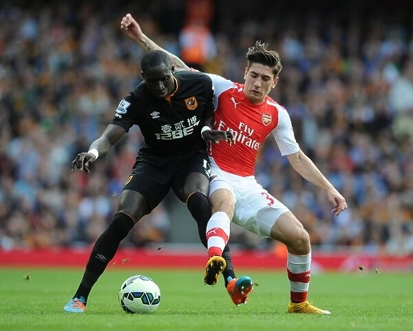 Bellerin vs Diame: A Fierce Clash at the Emirates - Arsenal's Battle Against Hull City (2014-15)