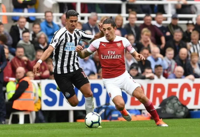 Framed Print : Bellerin vs Perez: A Premier League Showdown at St. James Park Framed Print : Bellerin vs Perez: A Premier League Showdown at St. James Park