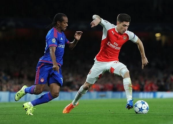 Bellerin vs. Salino: Clash in the Champions League between Arsenal's Hector Bellerin and Olympiacos Leandro Salino