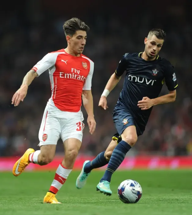 Framed Print : Bellerin vs. Schneiderlin: A Tactical Showdown in the Arsenal vs. Southampton League Cup Clash Framed Print : Bellerin vs. Schneiderlin: A Tactical Showdown in the Arsenal vs. Southampton League Cup Clash