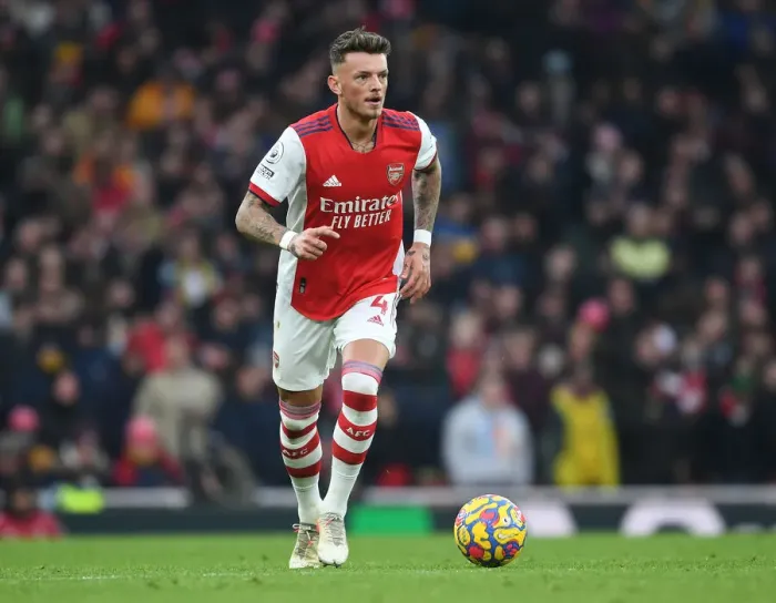 Framed Print : Ben White in Action: Arsenal vs Burnley, Premier League 2021-22 Framed Print : Ben White in Action: Arsenal vs Burnley, Premier League 2021-22
