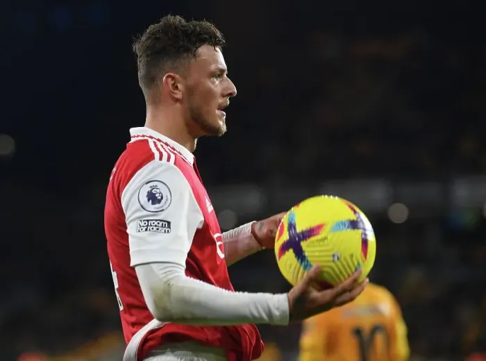 Framed Print : Ben White in Action: Arsenal vs Wolverhampton Wanderers, 2022-23 Premier League Framed Print : Ben White in Action: Arsenal vs Wolverhampton Wanderers, 2022-23 Premier League