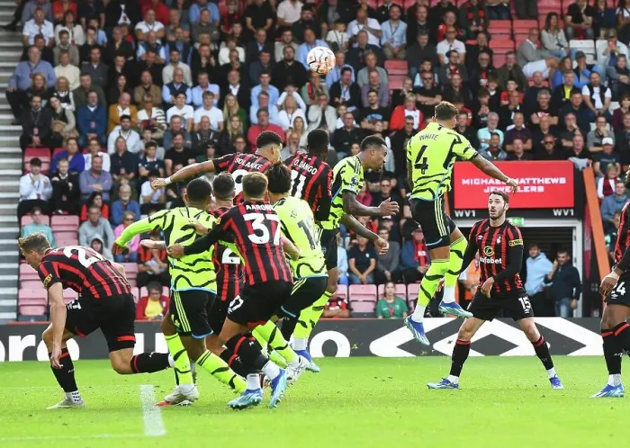 Framed Print : Ben White Scores Arsenal's Fourth Goal in AFC Bournemouth Victory (2023-24)