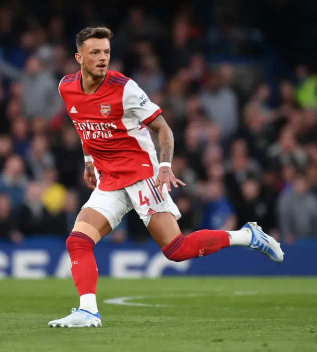 Framed Print : Ben White's Defiant Display: Arsenal Holds Chelsea at Stamford Bridge - Premier League 2021-22