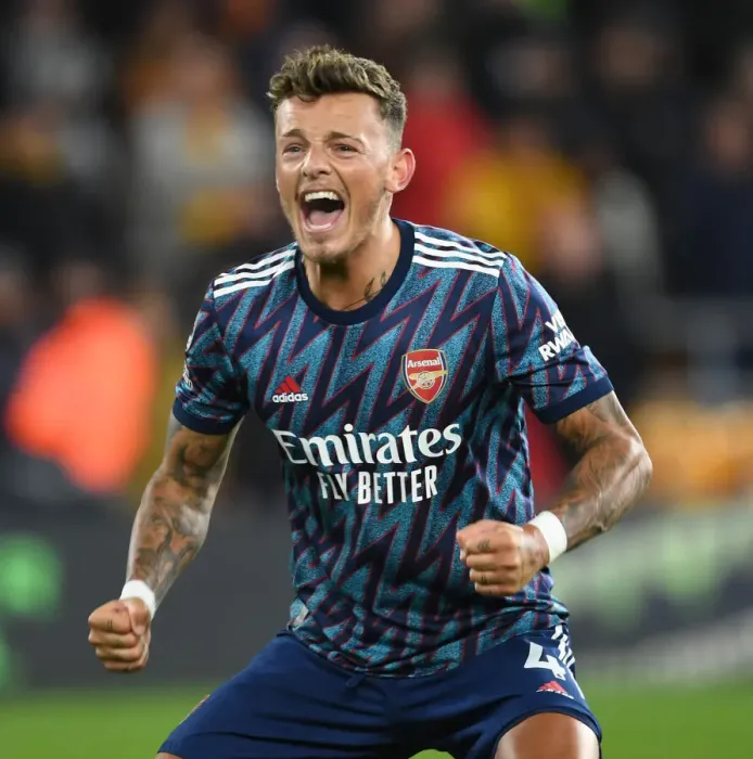 Framed Print : Ben White's Euphoric Moment: Arsenal Secure Hard-Fought Victory Over Wolverhampton Wanderers Framed Print : Ben White's Euphoric Moment: Arsenal Secure Hard-Fought Victory Over Wolverhampton Wanderers