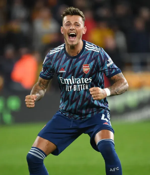 Framed Print : Ben White's Jubilant Moment: Arsenal Claims Victory Over Wolverhampton Wanderers in Premier League Framed Print : Ben White's Jubilant Moment: Arsenal Claims Victory Over Wolverhampton Wanderers in Premier League