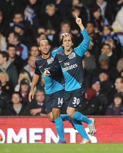 Benayoun and Walcott's Celebration: Arsenal's Winning Goals Against Aston Villa (2011-12)