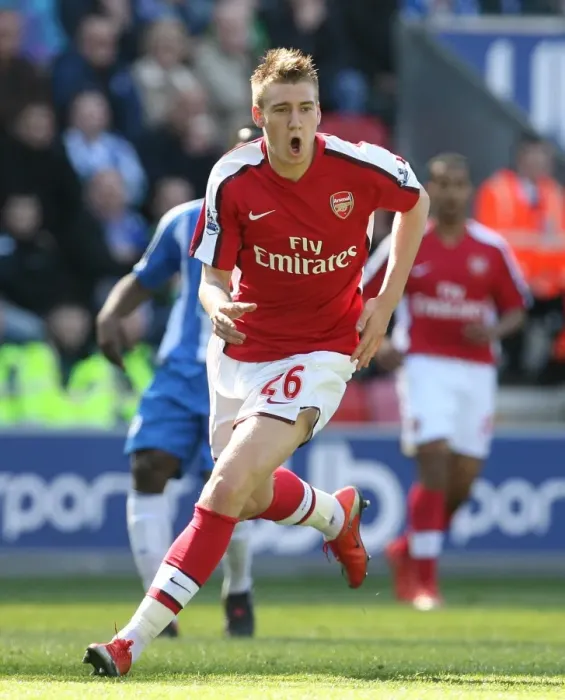 Framed Print : Bendtner's Brilliant Performance: Arsenal Crushes Wigan 4-1
