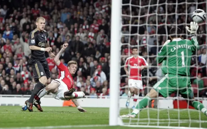 Framed Print : Bendtner's Brilliant Strike: Arsenal's 2-1 Victory Over Liverpool in Carling Cup Framed Print : Bendtner's Brilliant Strike: Arsenal's 2-1 Victory Over Liverpool in Carling Cup