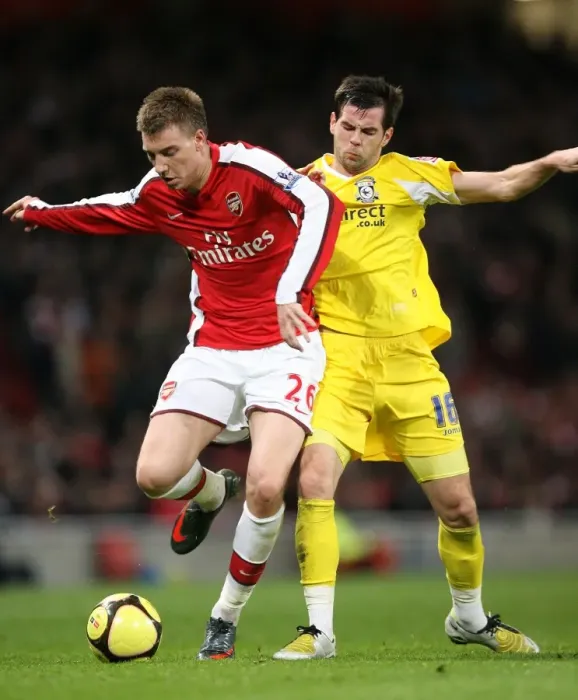 Framed Print : Bendtner's Double: Arsenal Crushes Cardiff 4-0 in FA Cup