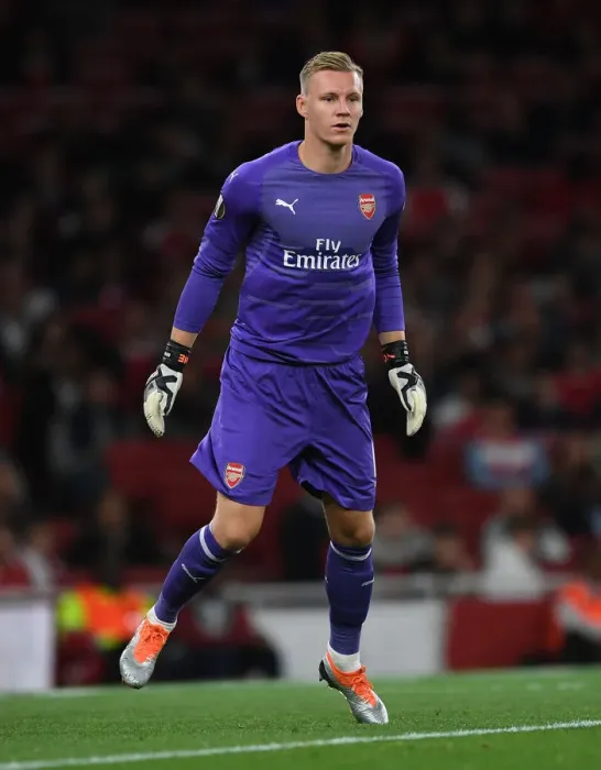 Framed Print : Bernd Leno in Action: Arsenal vs. FC Vorskla Poltava, Europa League 2018-19