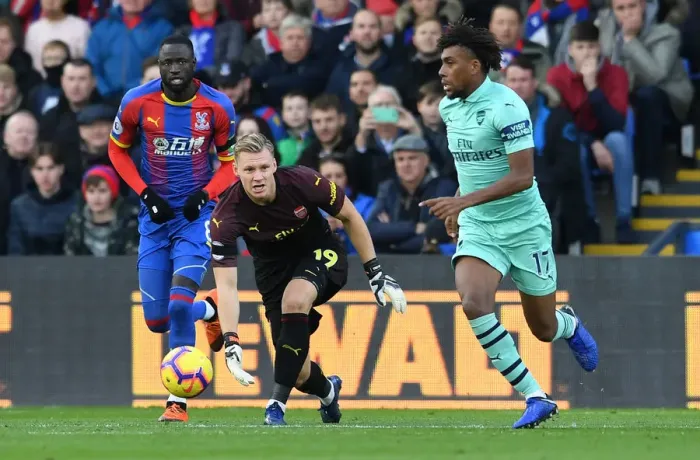 Framed Print : Bernd Leno in Action: Crystal Palace vs Arsenal, Premier League 2018-19