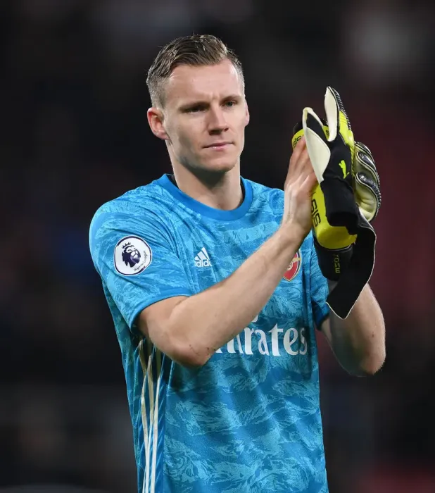 Framed Print : Bernd Leno Salutes Arsenal Fans: Appreciation Moment after AFC Bournemouth Match, Premier League 2019-20