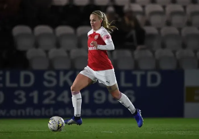 Framed Print : Beth Mead in Action: Arsenal Women vs Birmingham City Women, FA WSL Continental Tyres Cup