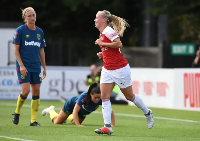 Framed Print : Beth Mead Scores Arsenal's Second Goal: Arsenal Women vs West Ham United Women (2018-19) Framed Print : Beth Mead Scores Arsenal's Second Goal: Arsenal Women vs West Ham United Women (2018-19)