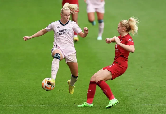 Framed Print : Beth Mead vs. Ceri Holland: Intense Battle in Liverpool Women vs. Arsenal Women's Super League Match Framed Print : Beth Mead vs. Ceri Holland: Intense Battle in Liverpool Women vs. Arsenal Women's Super League Match