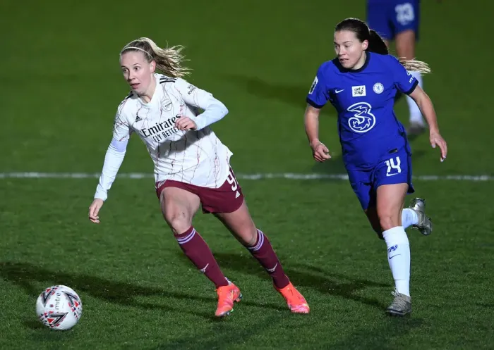 Framed Print : Beth Mead vs. Fran Kirby: Clash of the Stars in Chelsea Women vs. Arsenal Women FA WSL Match Framed Print : Beth Mead vs. Fran Kirby: Clash of the Stars in Chelsea Women vs. Arsenal Women FA WSL Match