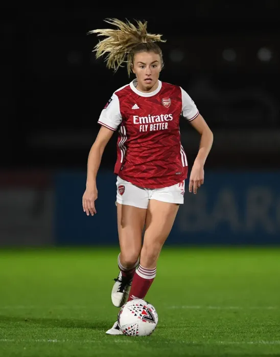 Framed Print : BOREHAMWOOD, ENGLAND - NOVEMBER 18: Leah Williamson of Arsenal during the FA Womens Continental League Cup match