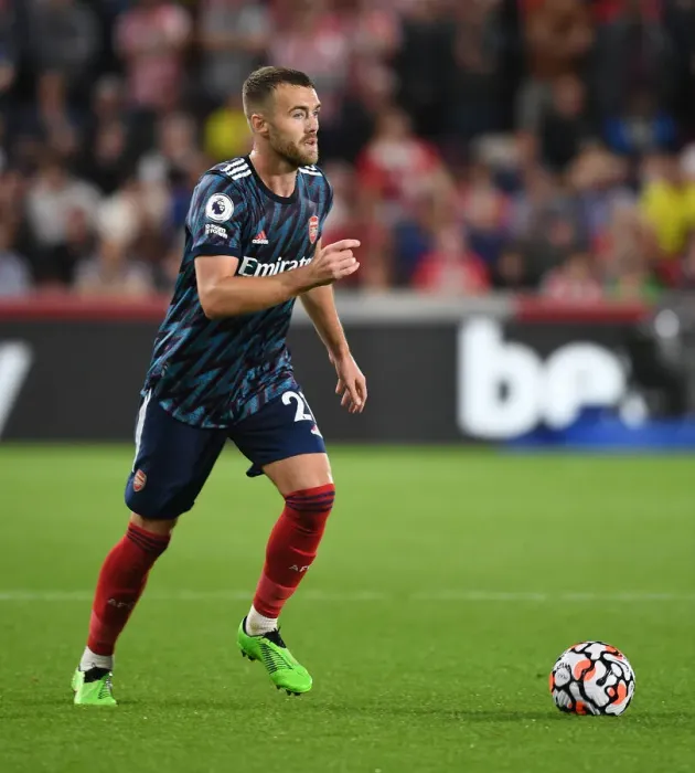 Framed Print : Brentford vs Arsenal: Calum Chambers in Action - Premier League 2021-22