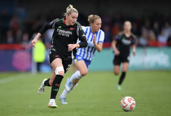Framed Print : Brighton & Hove Albion FC v Arsenal FC - Barclays Women's Super League Brighton & Hove Albion FC v Arsenal FC - Barclays Women's Super League