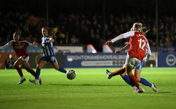 Framed Print : Brighton & Hove Albion v Arsenal - Barclays Women's Super League Brighton & Hove Albion v Arsenal - Barclays Women's Super League