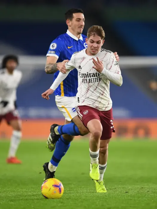 Framed Print : Brighton vs. Arsenal: Emile Smith Rowe Faces Lewis Dunk in Premier League Clash Framed Print : Brighton vs. Arsenal: Emile Smith Rowe Faces Lewis Dunk in Premier League Clash