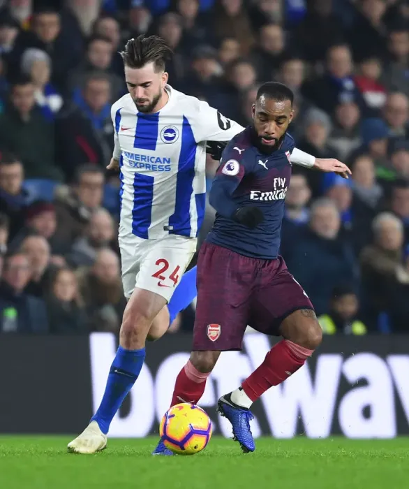 Framed Print : Brighton vs. Arsenal: Lacazette Faces Off Against Propper in Premier League Clash Framed Print : Brighton vs. Arsenal: Lacazette Faces Off Against Propper in Premier League Clash
