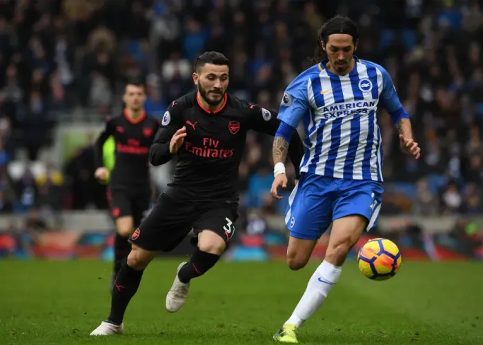 Framed Print : Brighton vs. Arsenal Showdown: Kolasinac vs. Schelotto Framed Print : Brighton vs. Arsenal Showdown: Kolasinac vs. Schelotto