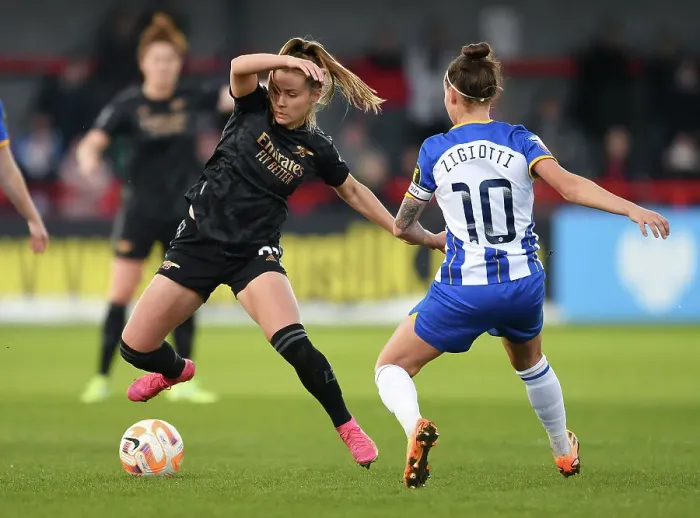 Framed Print : Brighton vs. Arsenal: A Tight FA Women's Super League Battle (2022-23) Framed Print : Brighton vs. Arsenal: A Tight FA Women's Super League Battle (2022-23)