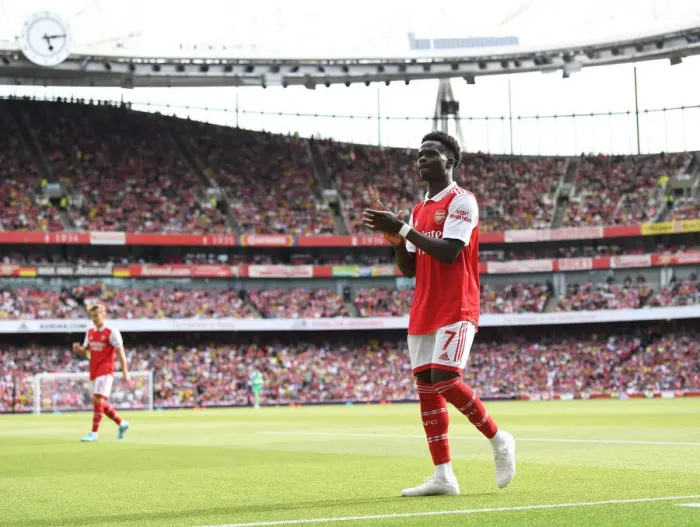 Framed Print : Bukayo Saka in Action: Arsenal vs. Everton, Premier League 2021-22 Framed Print : Bukayo Saka in Action: Arsenal vs. Everton, Premier League 2021-22