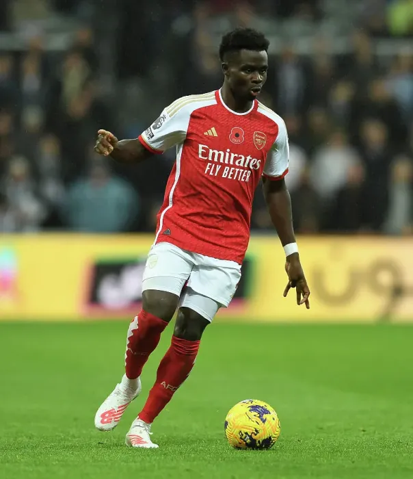 Framed Print : Bukayo Saka in Action: Arsenal vs. Newcastle United, Premier League 2023-24 Framed Print : Bukayo Saka in Action: Arsenal vs. Newcastle United, Premier League 2023-24