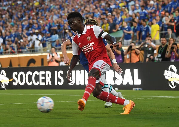 Bukayo Saka in Action: Arsenal vs. Chelsea, Florida Cup 2022-23