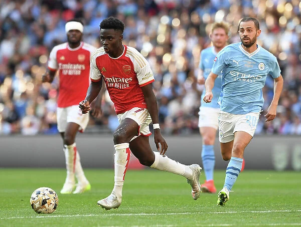Bukayo Saka in Action: Arsenal vs Manchester City - 2023-24 Community Shield