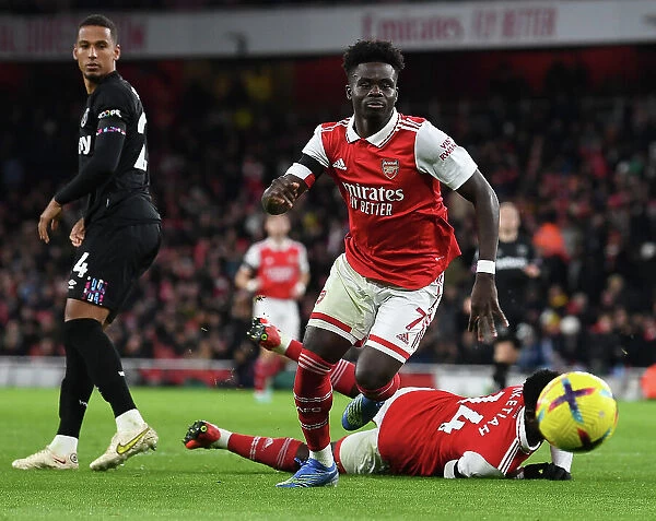Bukayo Saka in Action: Arsenal vs. West Ham United, Premier League 2022-23