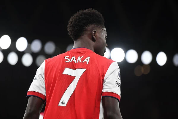 Bukayo Saka in Action: Arsenal vs. Wolverhampton Wanderers, Premier League 2021-22