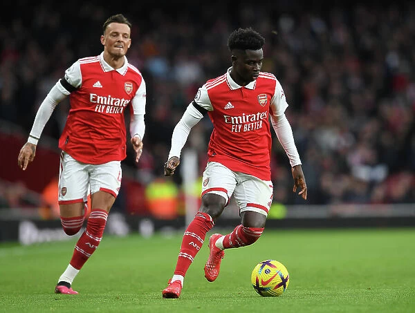 Bukayo Saka in Action: Arsenal's Star Performance Against Brentford, Premier League 2022-23