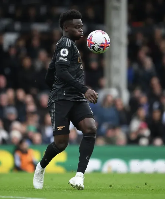 Framed Print : Bukayo Saka in Action: Fulham vs. Arsenal, Premier League 2022-23