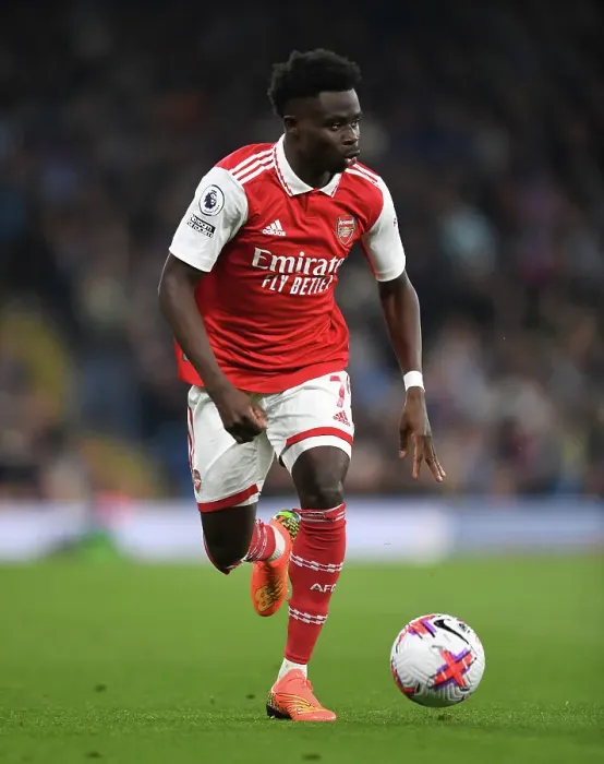 Framed Print : Bukayo Saka in Action: Manchester City vs. Arsenal, Premier League 2022-23 Framed Print : Bukayo Saka in Action: Manchester City vs. Arsenal, Premier League 2022-23
