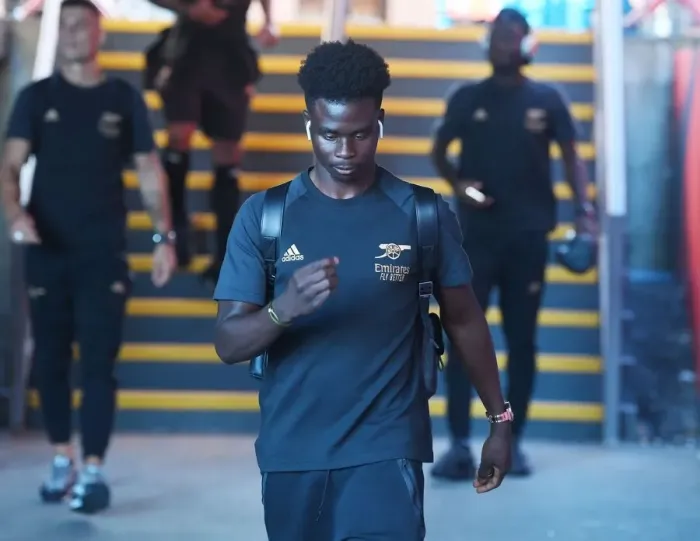Framed Print : Bukayo Saka Arrives at Selhurst Park: Crystal Palace vs Arsenal FC, Premier League 2022-23 Framed Print : Bukayo Saka Arrives at Selhurst Park: Crystal Palace vs Arsenal FC, Premier League 2022-23