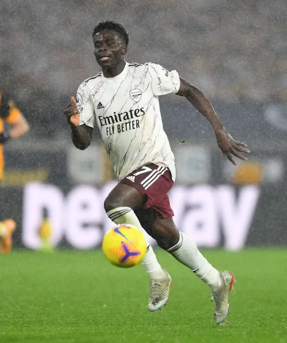 Framed Print : Bukayo Saka: Arsenal Star Shines in Premier League Clash Against Wolverhampton Wanderers