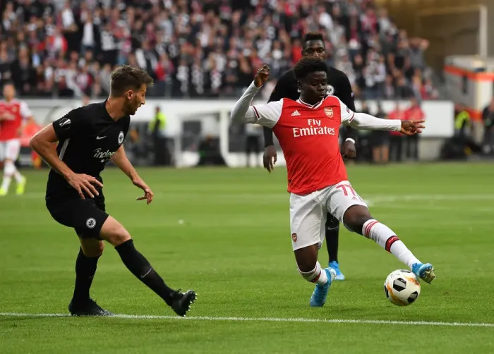 Framed Print : Bukayo Saka: Arsenal's Star Performer against Eintracht Frankfurt in UEFA Europa League 2019-20 Framed Print : Bukayo Saka: Arsenal's Star Performer against Eintracht Frankfurt in UEFA Europa League 2019-20