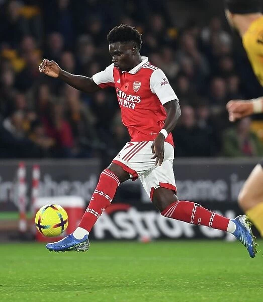 Bukayo Saka: Arsenal's Star Performer in the Premier League Clash Against Wolverhampton Wanderers, 2022-23