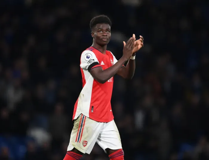 Framed Print : Bukayo Saka Bids Farewell: Chelsea vs. Arsenal, Premier League 2021-22