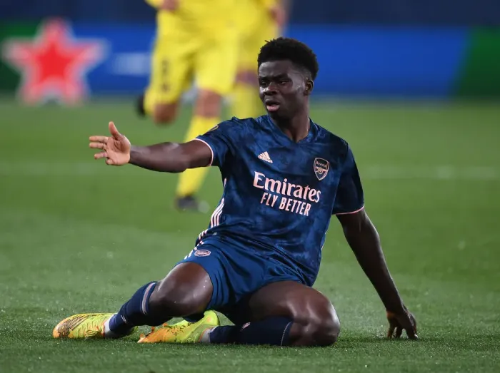 Framed Print : Bukayo Saka Leads Arsenal in Europa League Semi-Final Showdown at Villarreal