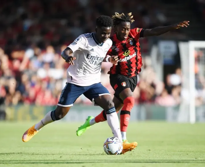 Framed Print : Bukayo Saka Outshines Jordan Zemura: AFC Bournemouth vs Arsenal FC, Premier League 2022-23 - Saka's Agile Moves Framed Print : Bukayo Saka Outshines Jordan Zemura: AFC Bournemouth vs Arsenal FC, Premier League 2022-23 - Saka's Agile Moves