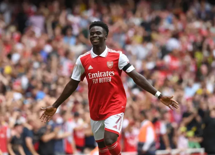 Framed Print : Bukayo Saka Scores Arsenal's Fourth Goal Against Sevilla in Emirates Cup 2022 Framed Print : Bukayo Saka Scores Arsenal's Fourth Goal Against Sevilla in Emirates Cup 2022