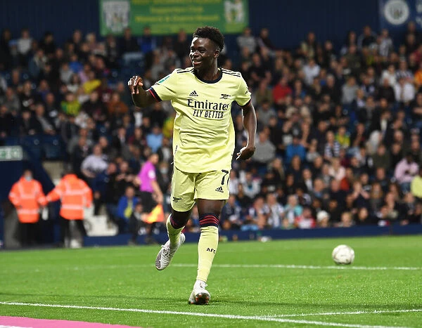 Bukayo Saka Scores His Fourth Goal: Arsenal Dominates West Bromwich Albion in Carabao Cup