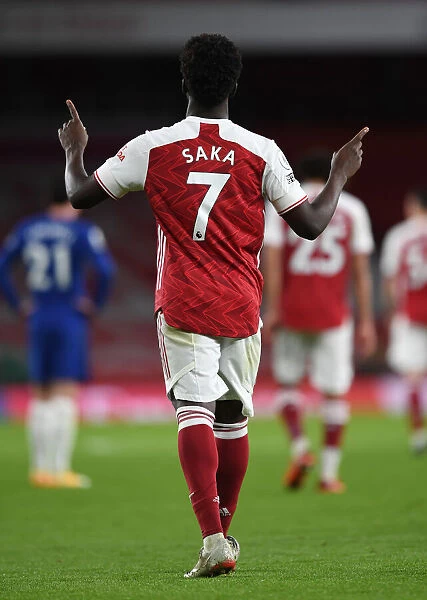 Bukayo Saka Scores His Third Goal: Arsenal's Victory Over Chelsea in the 2020-21 Premier League