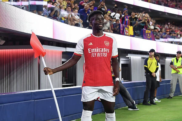 Bukayo Saka Scores Historic Goal: Arsenal Upsets FC Barcelona in 2023 Pre-Season Friendly at SoFi Stadium