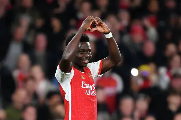 Framed Print : Bukayo Saka Scores His Second: Arsenal's Triumph over Sevilla in the UEFA Champions League (2023 / 24) Framed Print : Bukayo Saka Scores His Second: Arsenal's Triumph over Sevilla in the UEFA Champions League (2023 / 24)